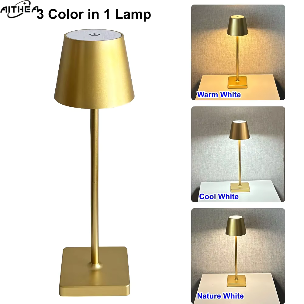 Desk Setup Study - AITHEA LED Rechargeable Table Lamp Wireless