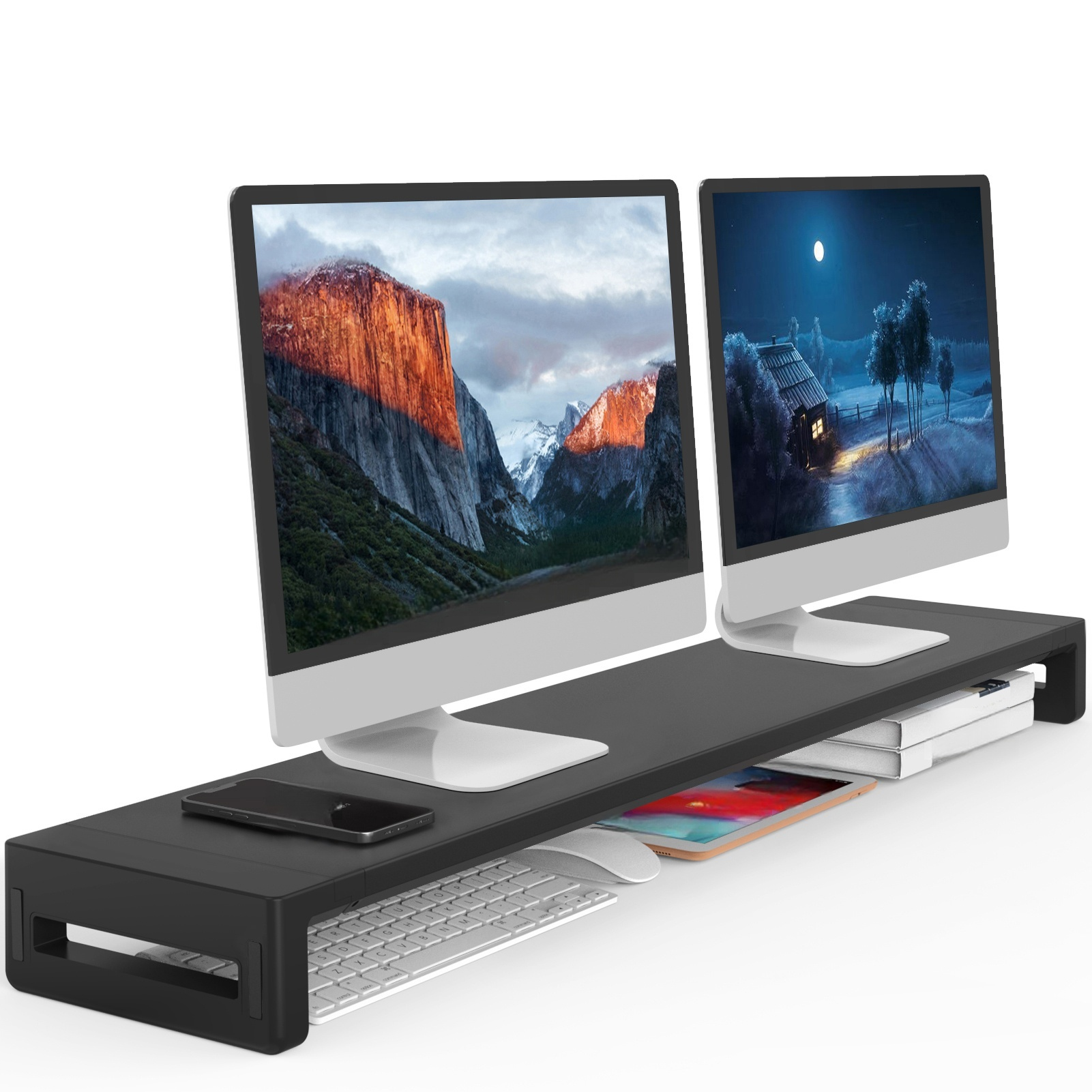 Dual Monitor Stand Riser, Exte - Dual Monitor Desk Setup recensie en prijs