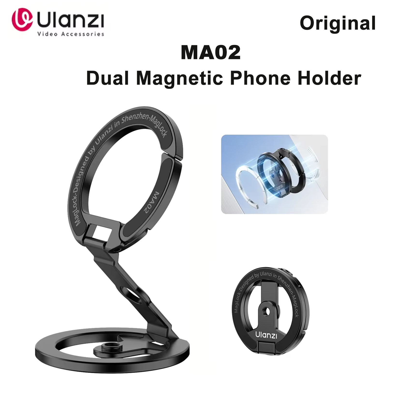 Original Ulanzi MA02 MagLock D - Dual Phone Holder recensie en prijs