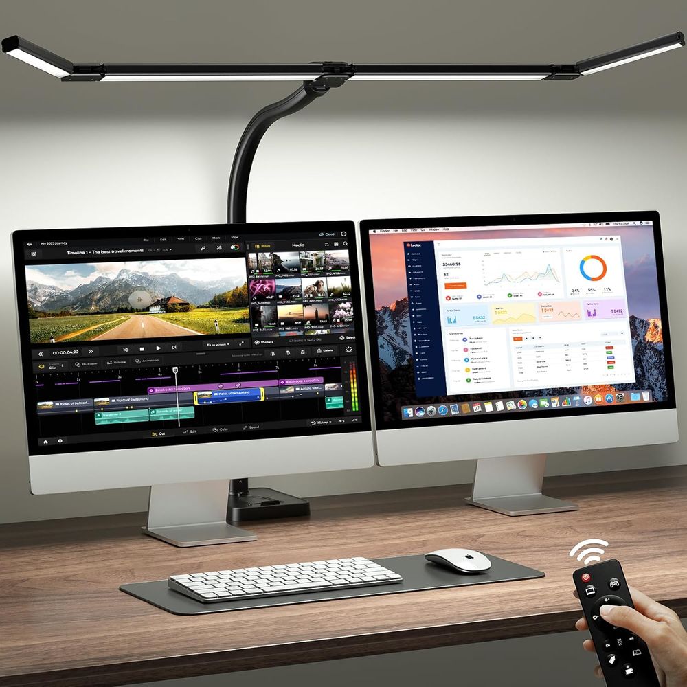 42-inch LED Desk Lamp with Adj - Dual Monitor Desk Setup recensie en prijs