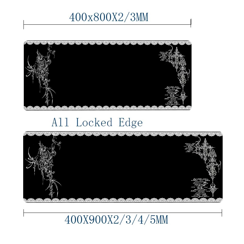 Mouse Pad Dark Style Lace Edge - Desk Setup Dark recensie en prijs