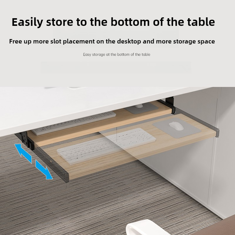 Wood Keyboard Tray Under Desk  - Desk Setup With Keyboard Tray recensie en prijs