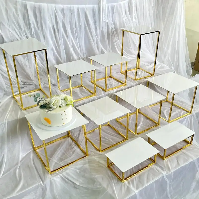 12-20 PCS Luxury Gold Frame Wh - Desk Setup Riser recensie en prijs