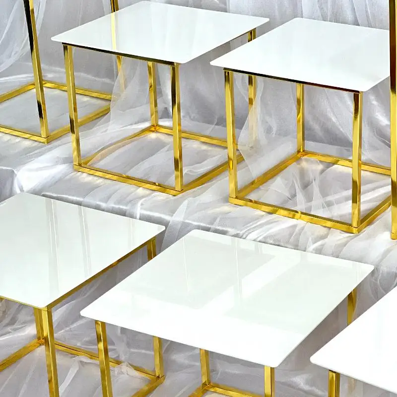 12-20 PCS Luxury Gold Frame Wh - Desk Setup Riser recensie en prijs
