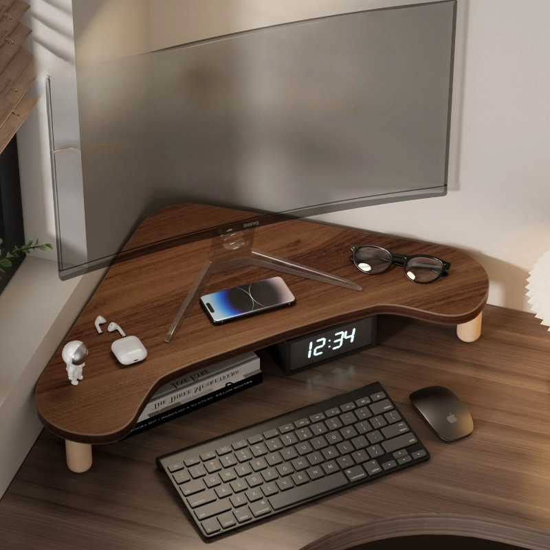 Corner Computer Stand, Triangl - Monitor Riser Wood recensie en prijs