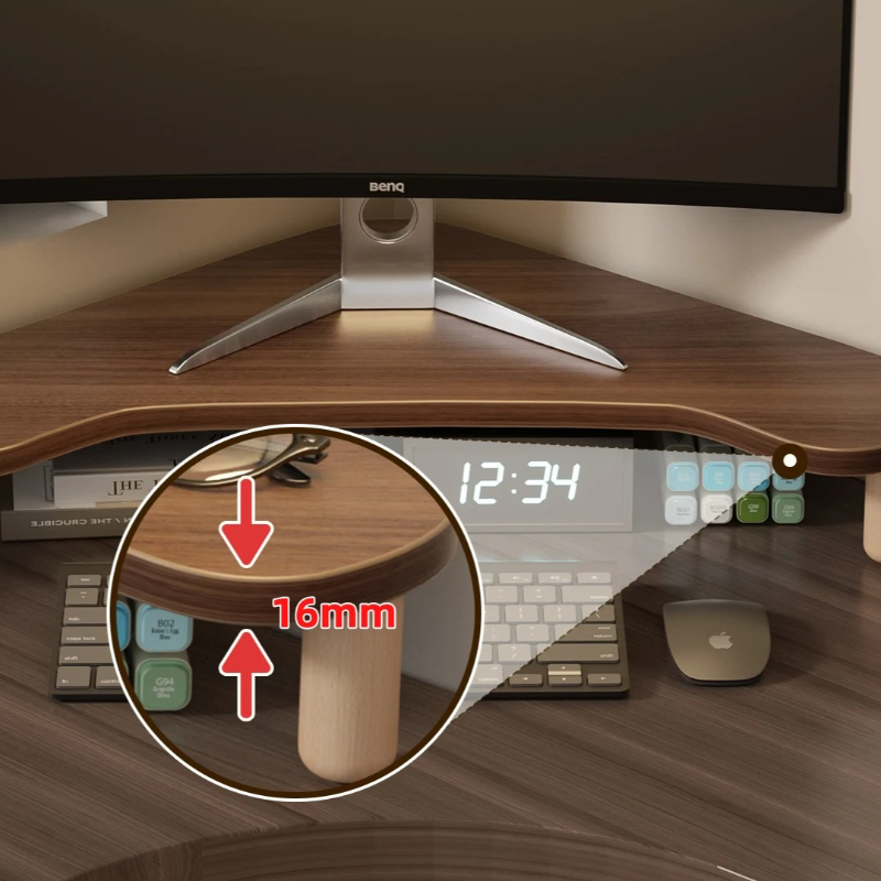 Corner Computer Stand, Triangl - Monitor Riser Wood recensie en prijs