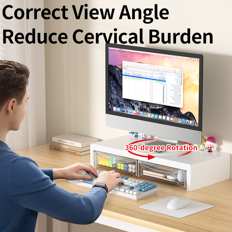 2-Tier Monitor Stand, Plastic  - Desk Setup Riser recensie en prijs