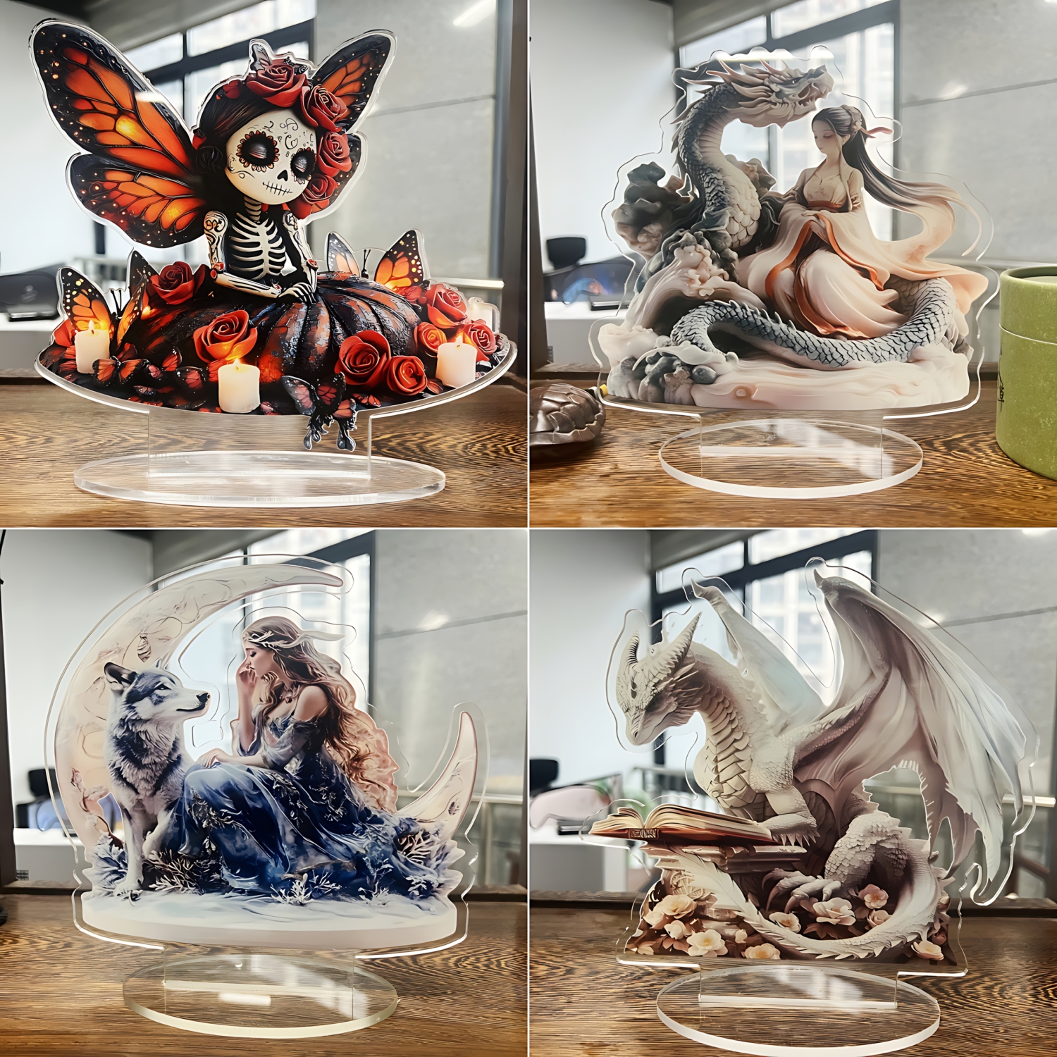 Two Tigers Statue,2D Flat Anim - Desk Setup Equipment recensie en prijs