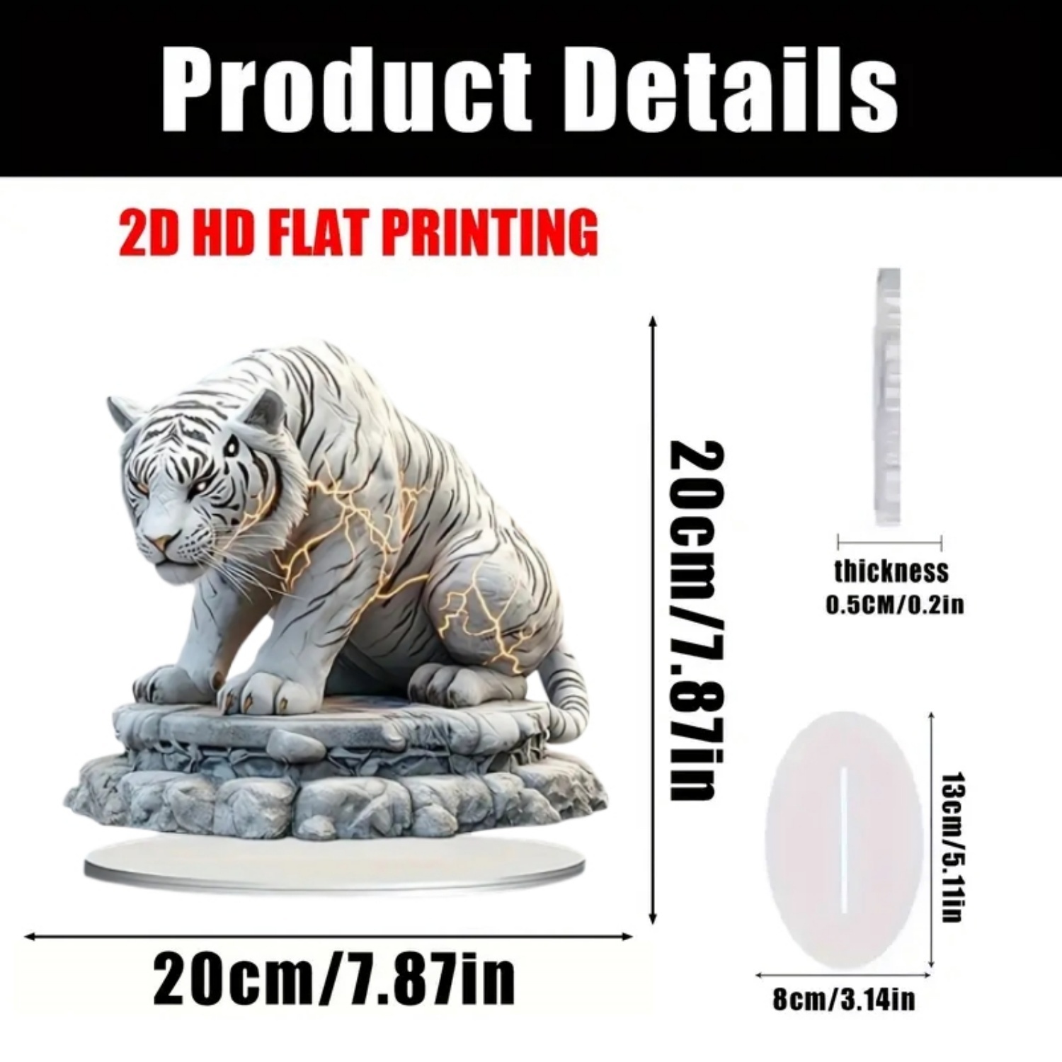 Two Tigers Statue,2D Flat Anim - Desk Setup Equipment recensie en prijs