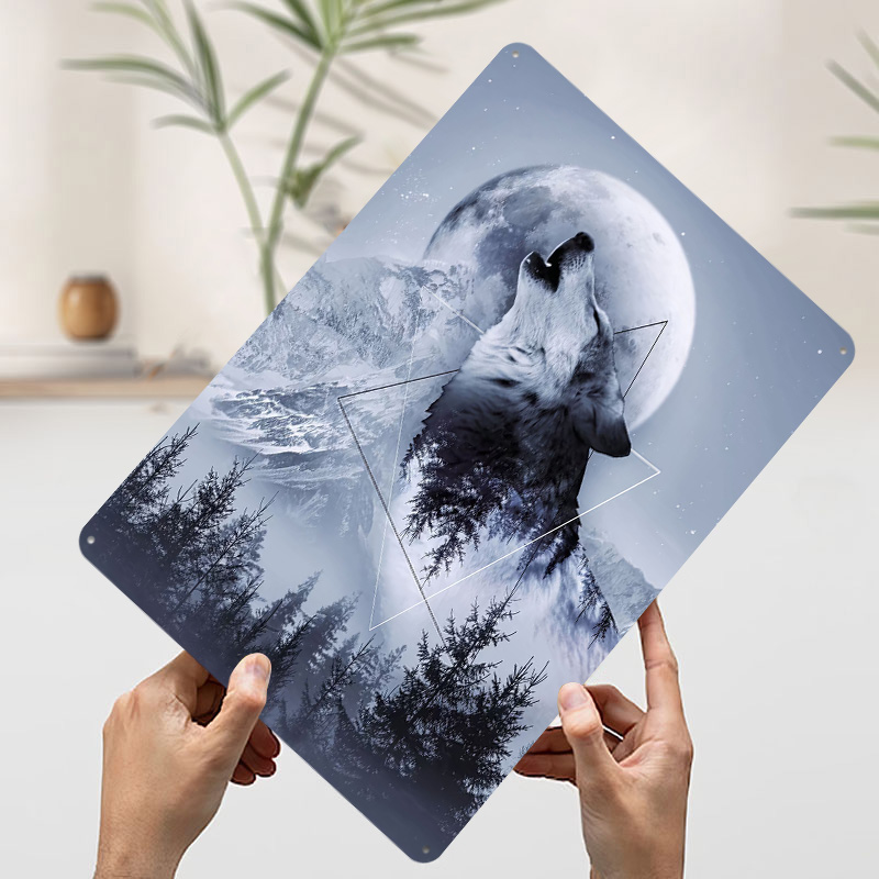 Howl With the Wolf Tin Poster  - Desk Setup Poster recensie en prijs