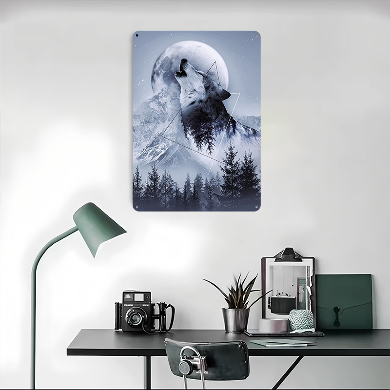 Howl With the Wolf Tin Poster  - Desk Setup Poster recensie en prijs