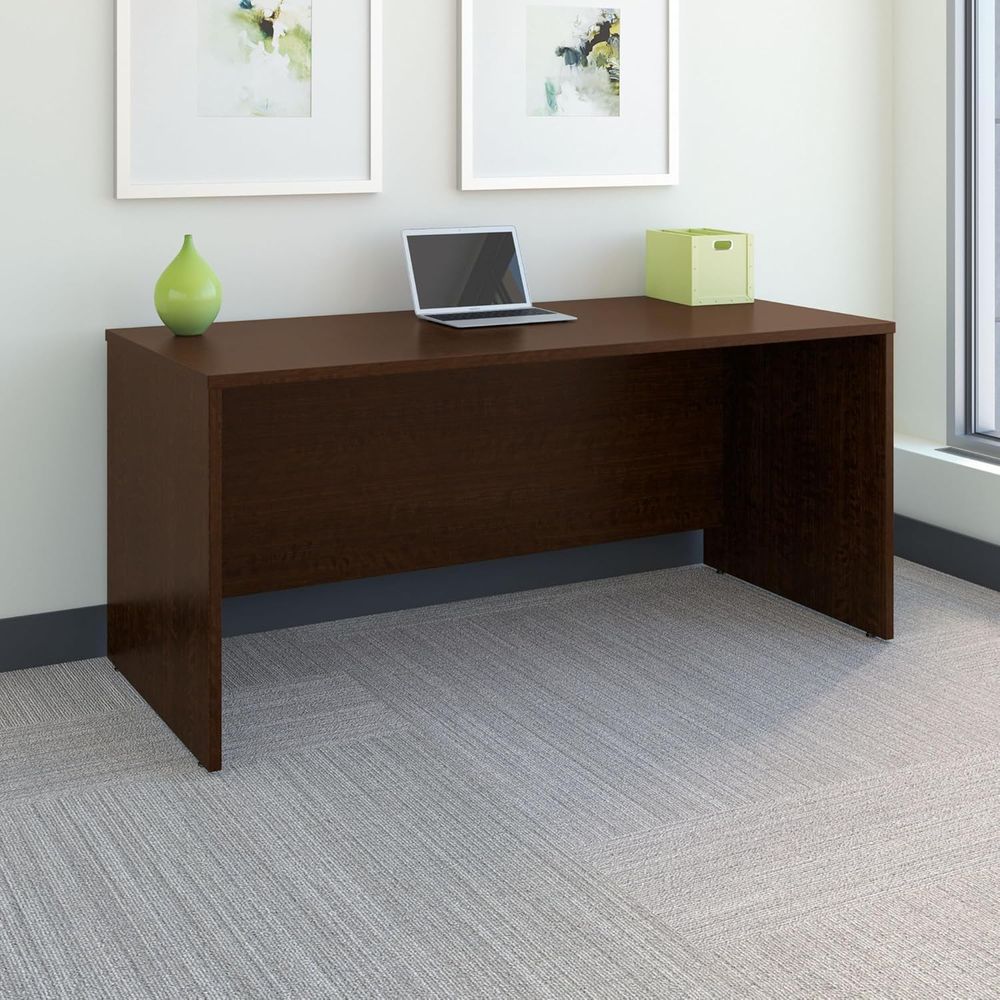 66W Office Desk in Mocha Cherr - Desk Setup Workspace recensie en prijs