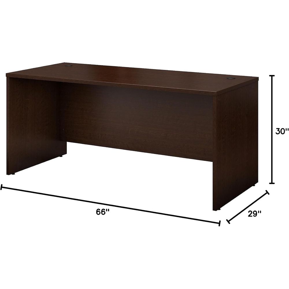 66W Office Desk in Mocha Cherr - Desk Setup Workspace recensie en prijs