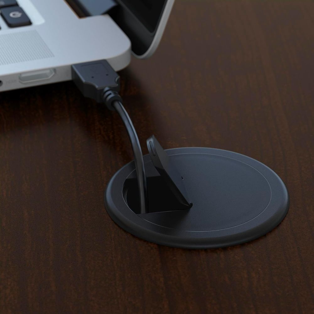 66W Office Desk in Mocha Cherr - Desk Setup Workspace recensie en prijs