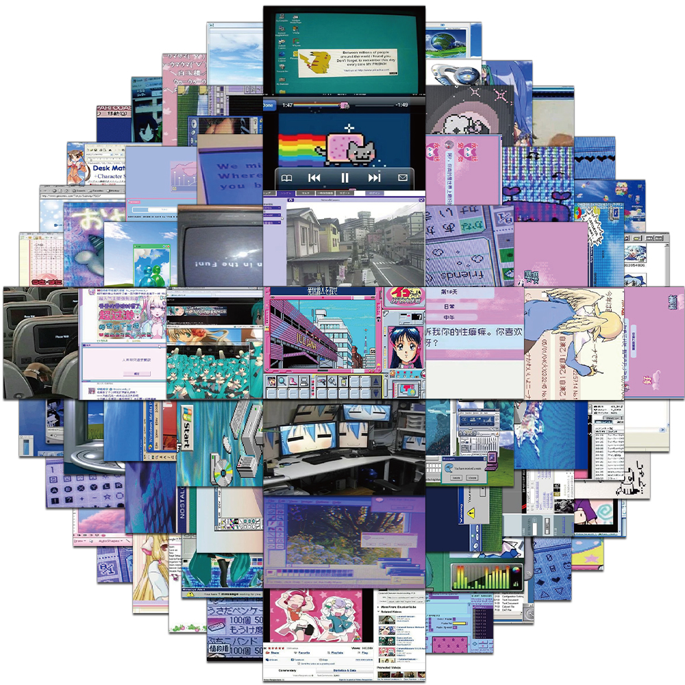 64PCS Creative Webcore Ancient - Desk Setup Poster recensie en prijs