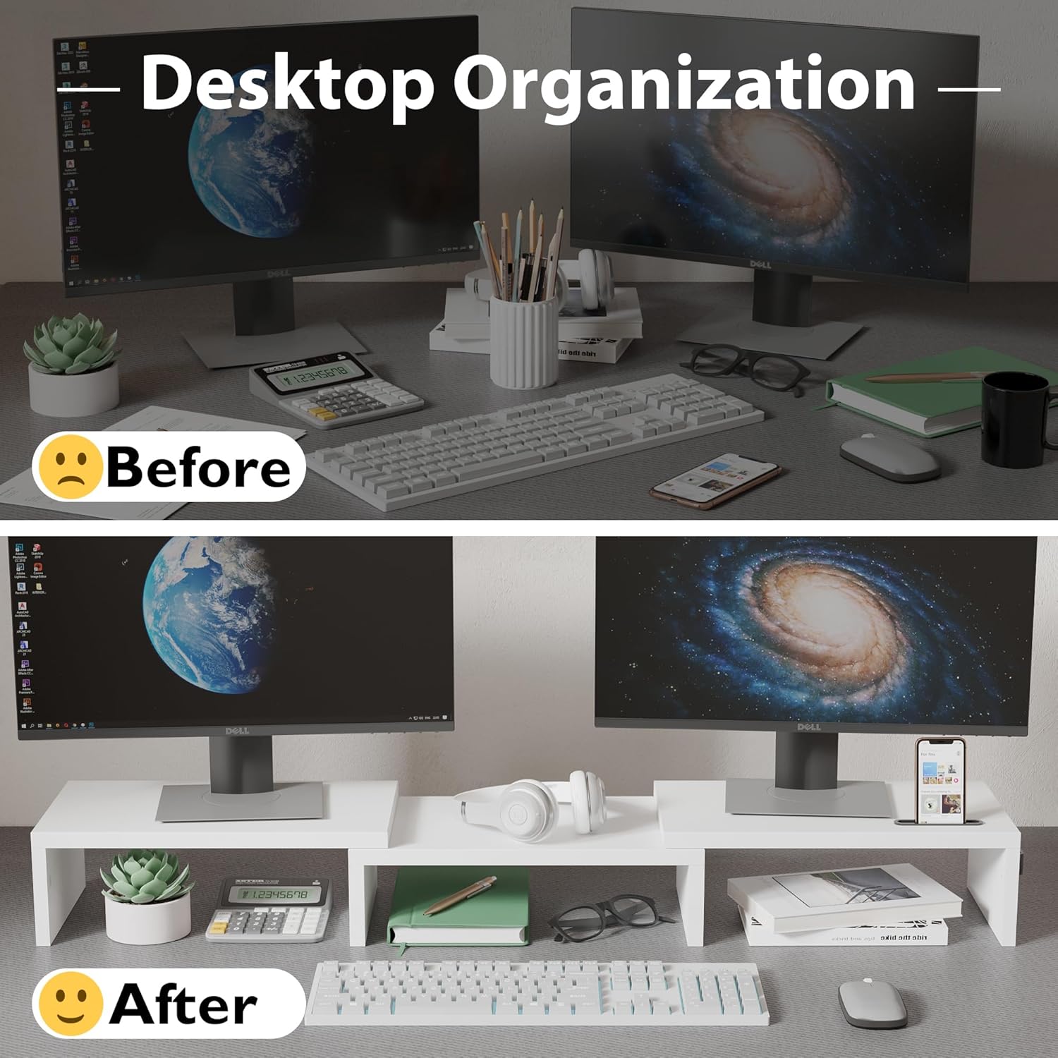 Adjustable Dual Monitor Stand  - Monitor Riser Wood recensie en prijs