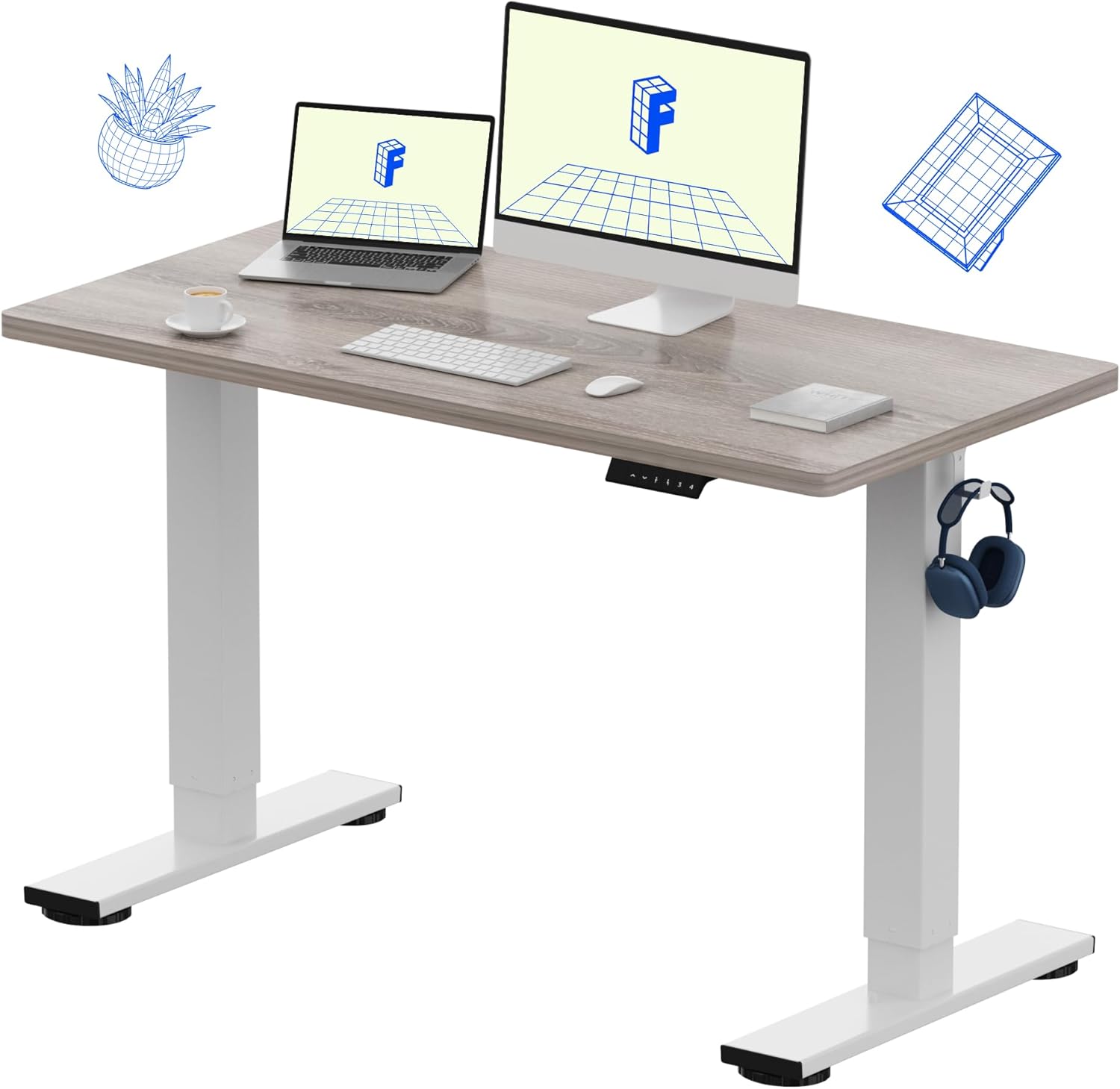 One-Piece Electric Height Adju - Desk Setup In Office recensie en prijs