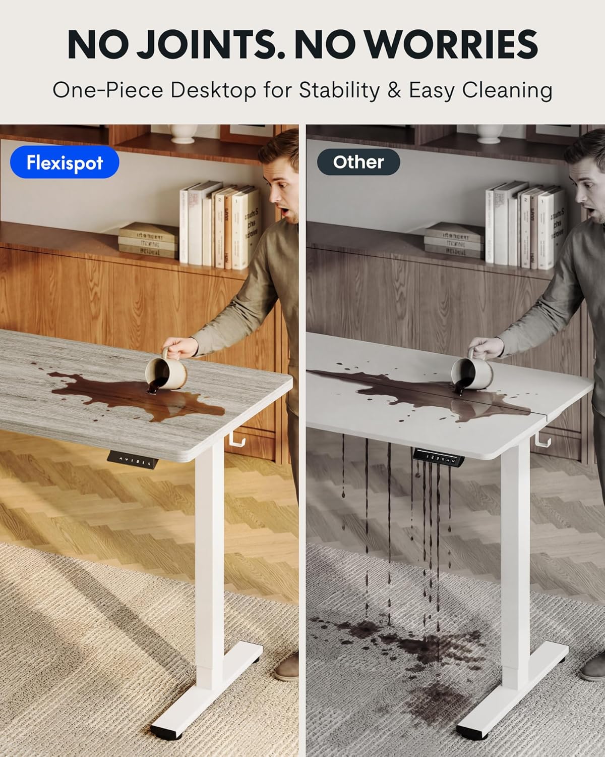 One-Piece Electric Height Adju - Desk Setup In Office recensie en prijs