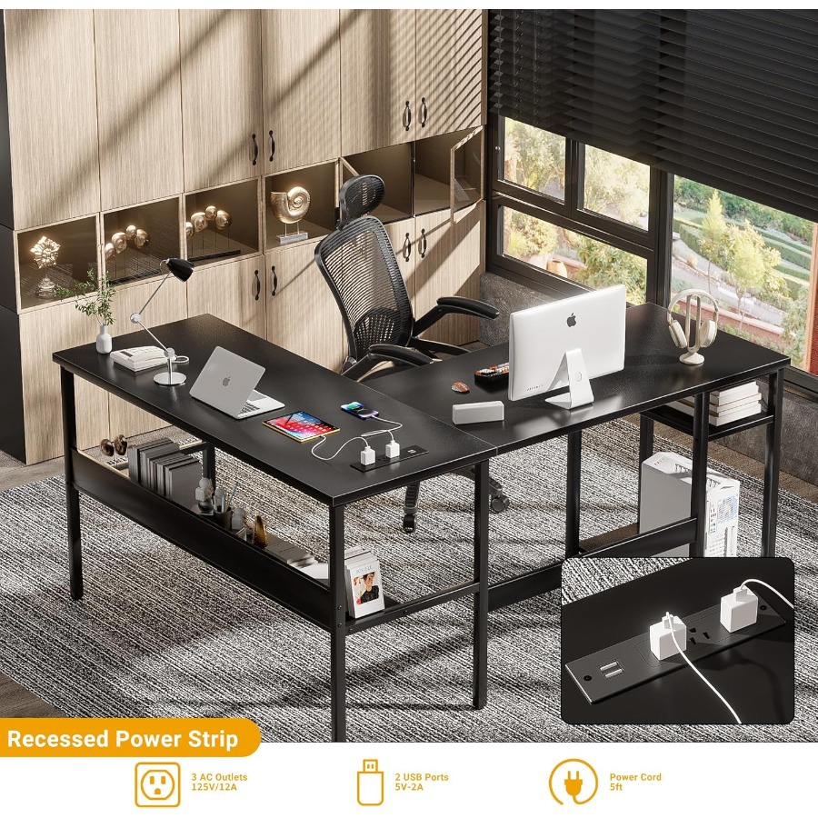 Reversible L Shaped Desk with  - Desk Setup In Office recensie en prijs