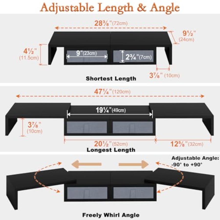 Wood Dual Monitor Stand Riser  - Monitor Riser Wood recensie en prijs
