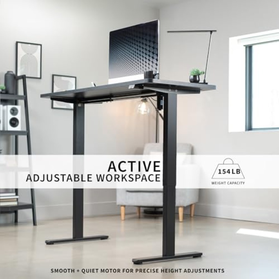 Electric 60 x 24 inch Stand Up - Desk Setup Dark recensie en prijs