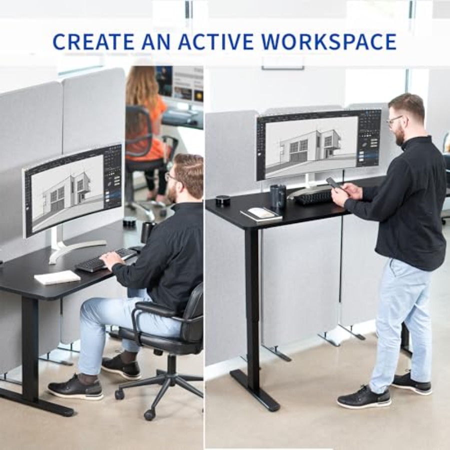 Electric 60 x 24 inch Stand Up - Desk Setup Dark recensie en prijs