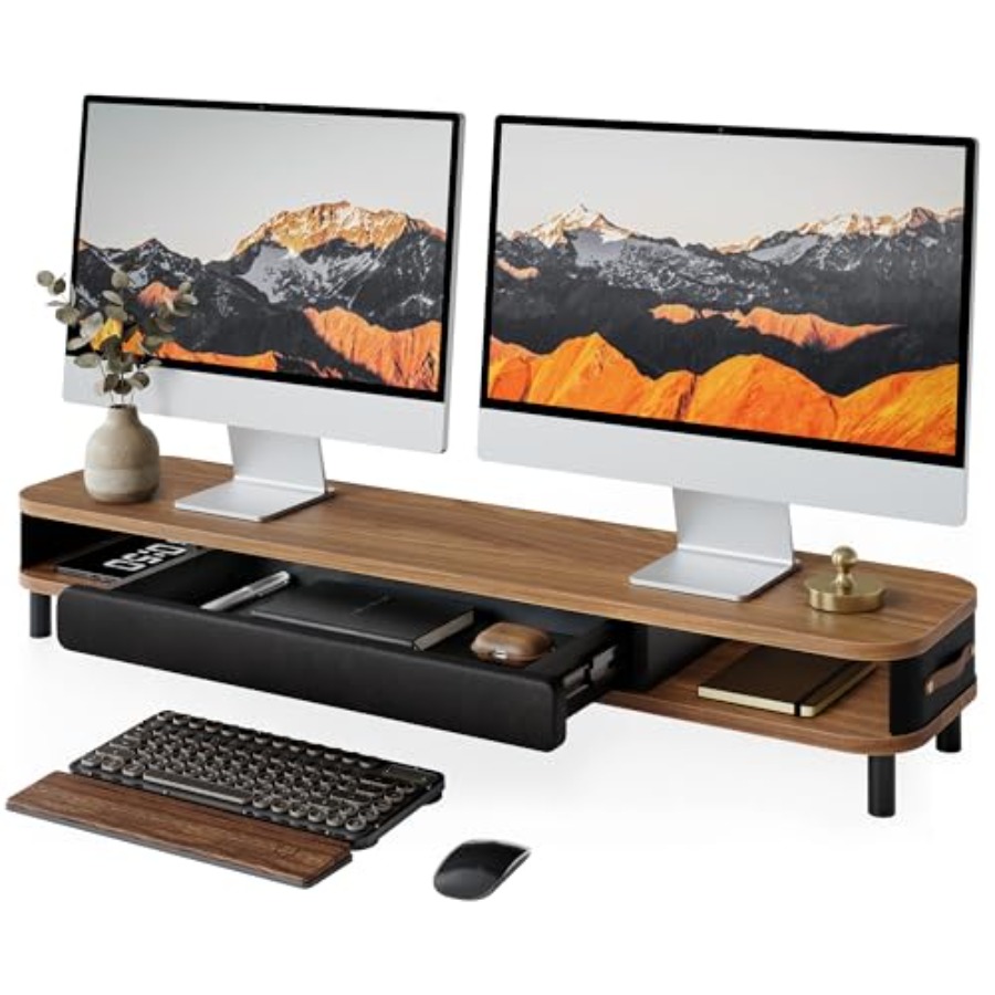 Dual monitor riser for ergonom - Dual Monitor Desk Setup recensie en prijs
