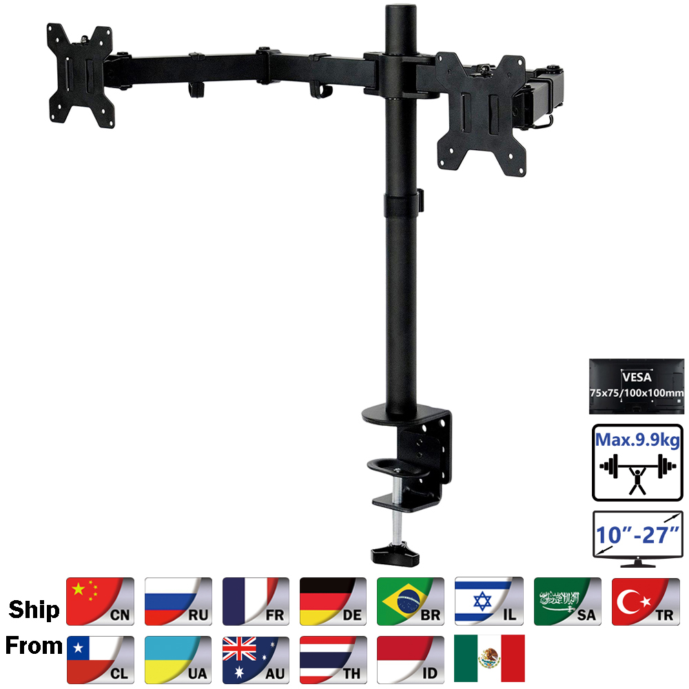 MS02 Desktop Clamping Full Mot - Dual Monitor Desk Setup recensie en prijs