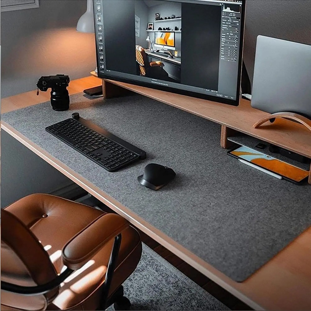 Felt Desk Mat Computer Mat for - Desk Setup Dark recensie en prijs