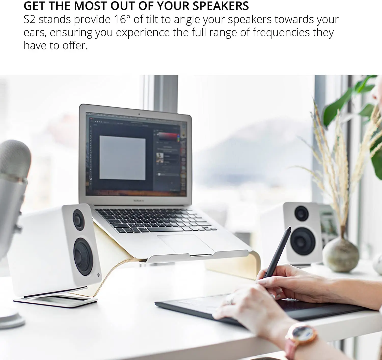 2pcs Desktop Speaker Stands fo - Desk Setup With Speakers recensie en prijs