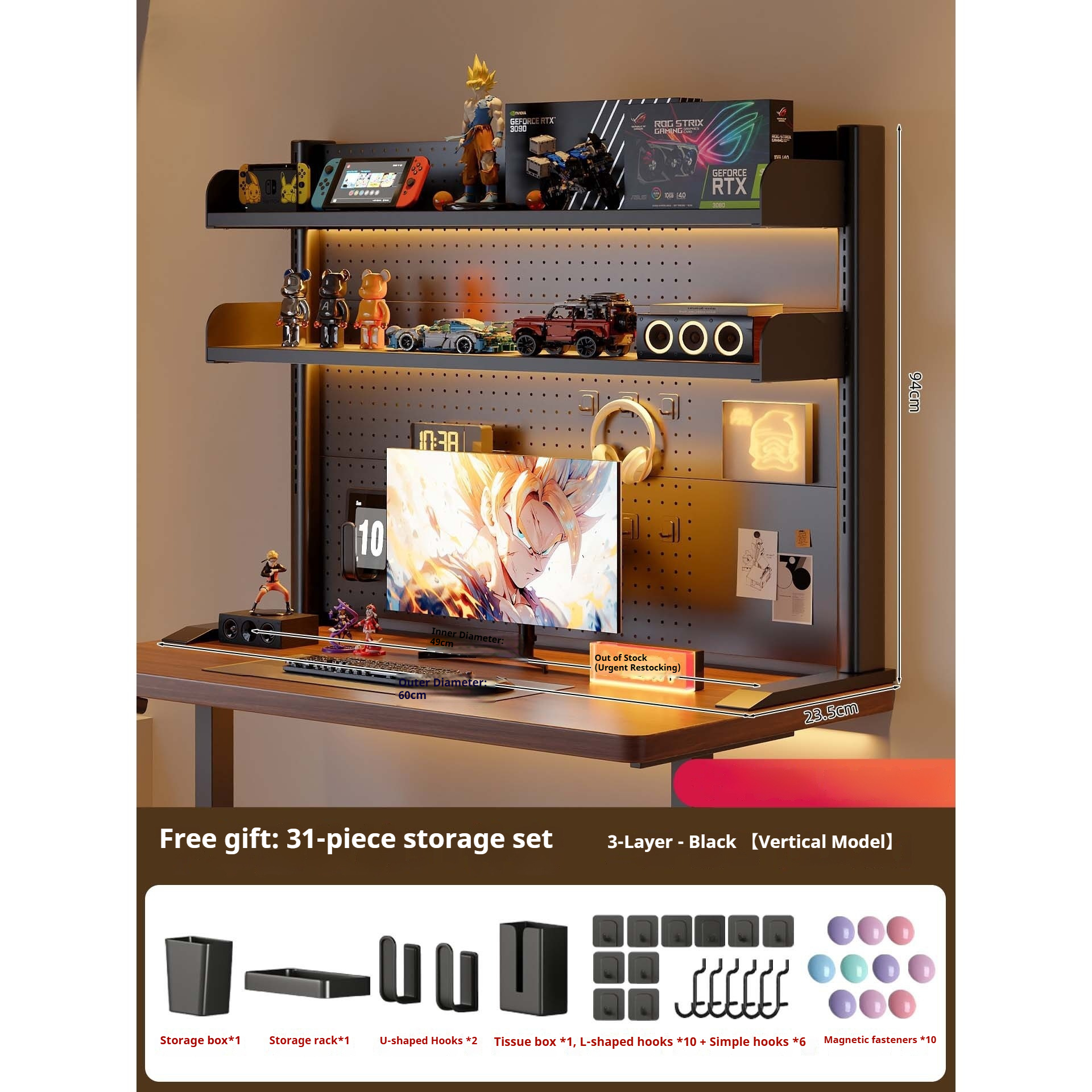 Clamp on Desk Shelf with Pegbo - Desk Setup Study recensie en prijs