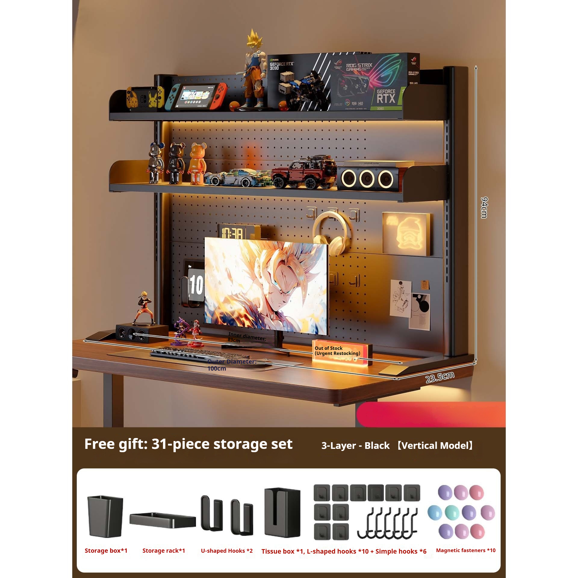 Clamp on Desk Shelf with Pegbo - Desk Setup Study recensie en prijs