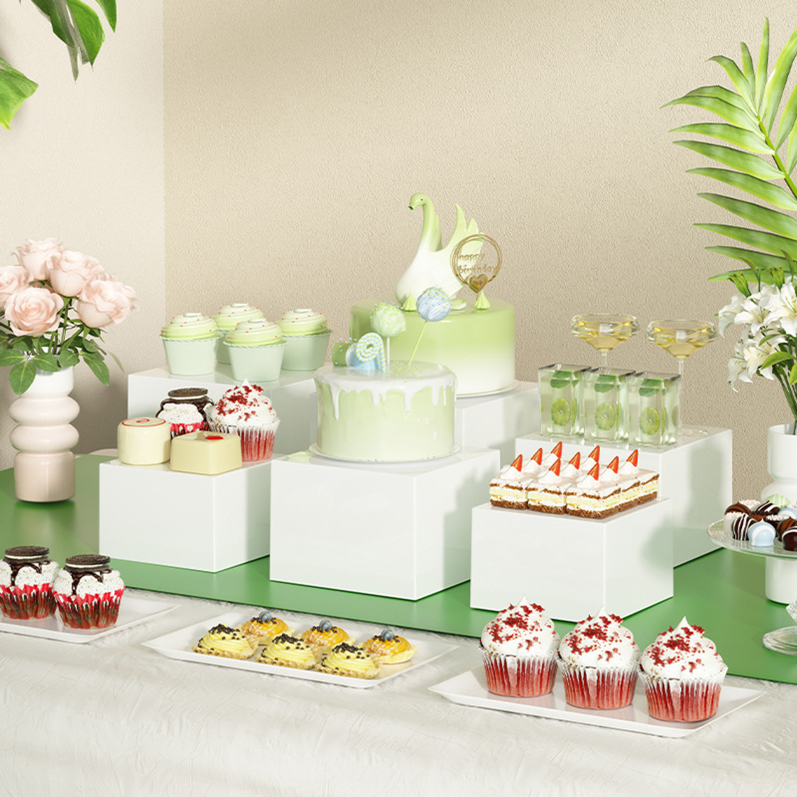 6x Acrylic Buffet Riser Desser - Desk Setup Riser recensie en prijs