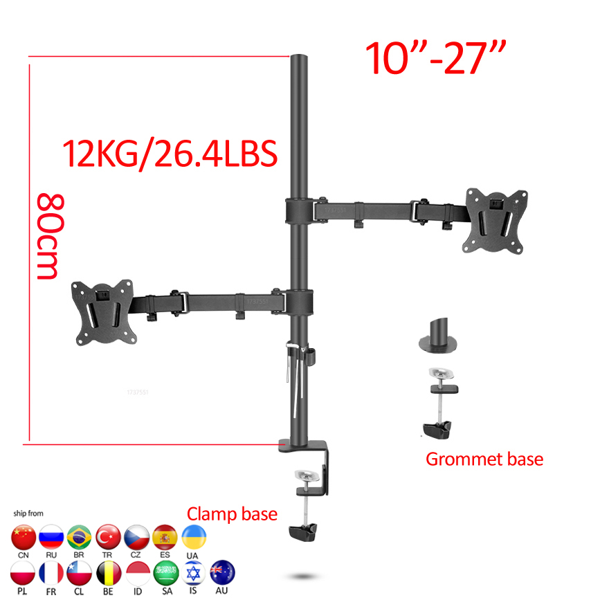 (80cm) DL-T902-280II Full Moti - Dual Monitor Desk Setup recensie en prijs