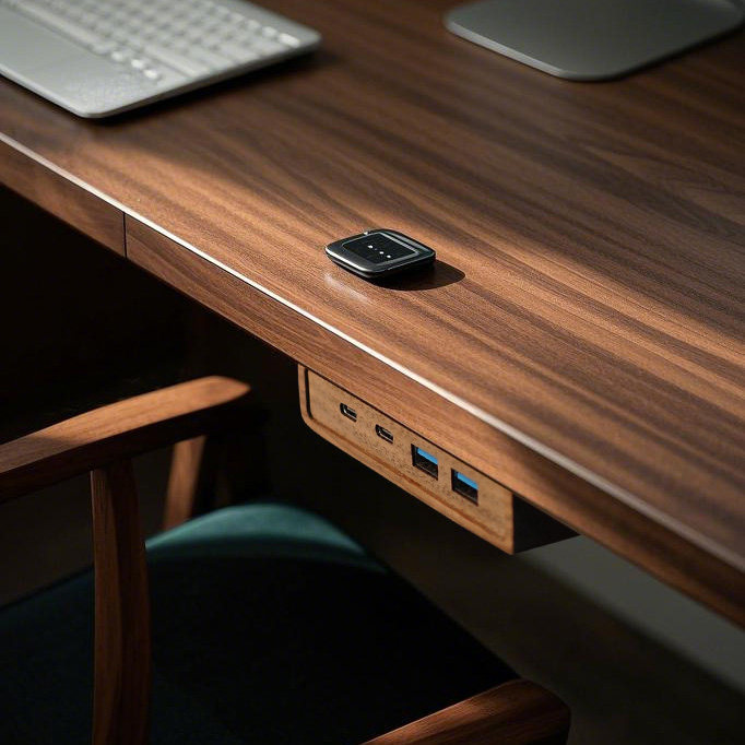 USB 3.2 Hub with Self-Adhesive - Monitor Riser Wood recensie en prijs