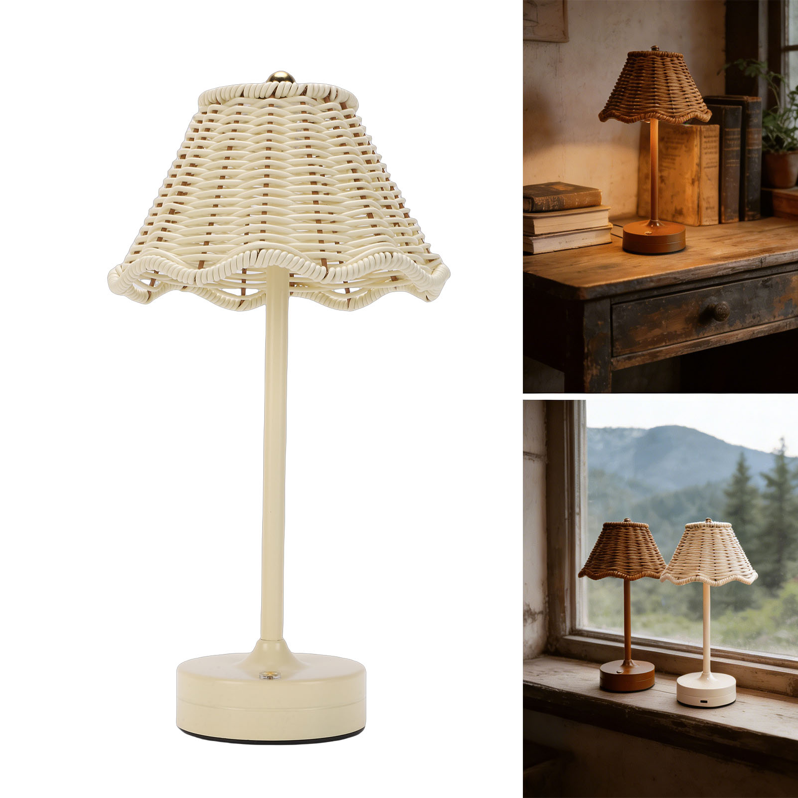 LED Vintage Rattan Table Lamp  - Desk Setup Vintage recensie en prijs