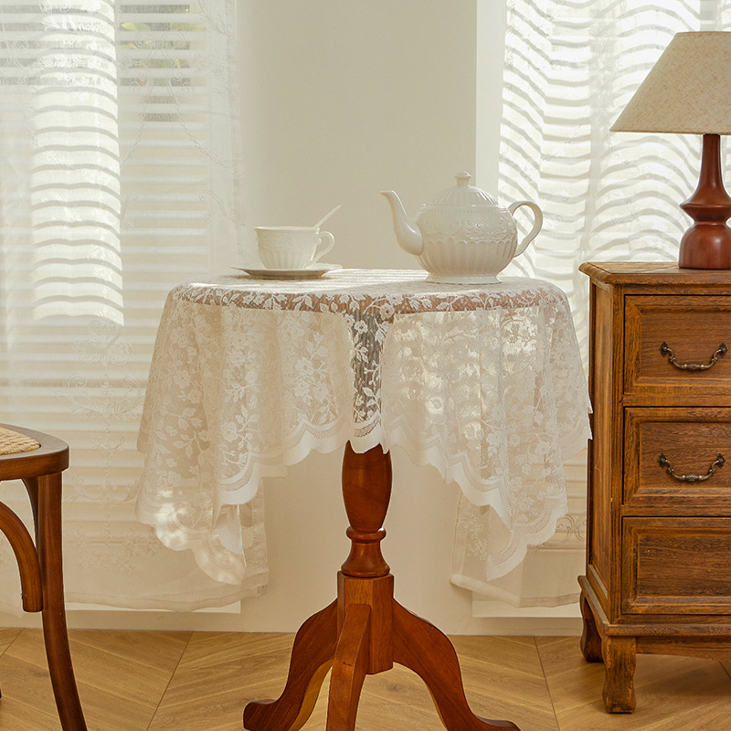 White lace tablecloth, vintage - Desk Setup Vintage recensie en prijs