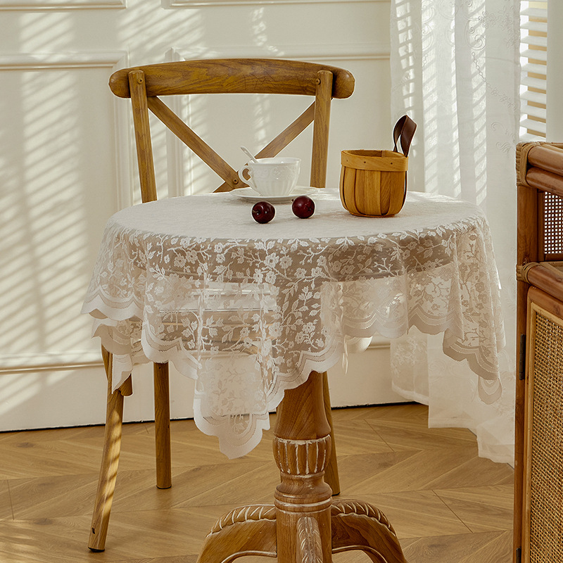White lace tablecloth, vintage - Desk Setup Vintage recensie en prijs