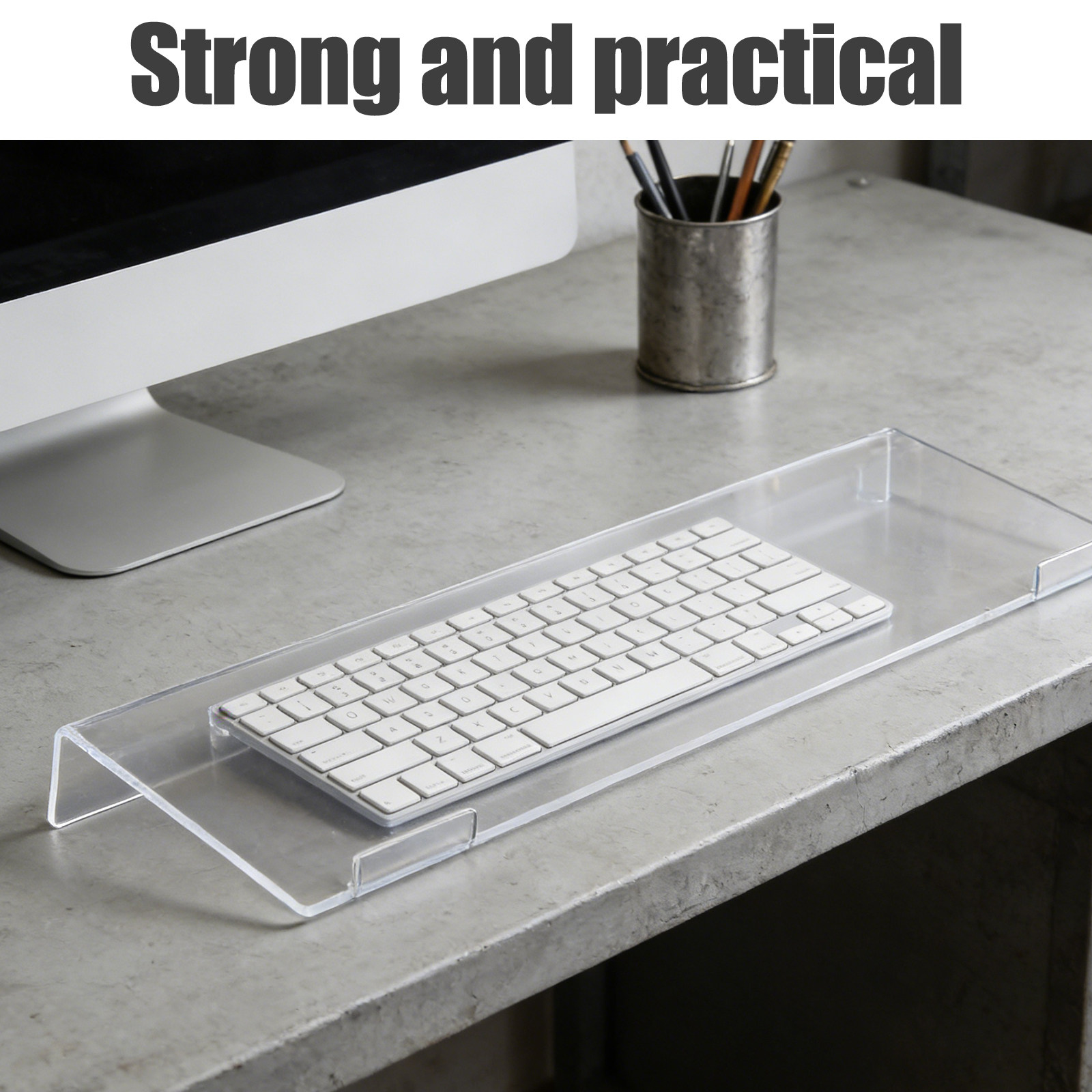 Adjustable Ergonomic Clear Acr - Desk Setup With Keyboard Tray recensie en prijs