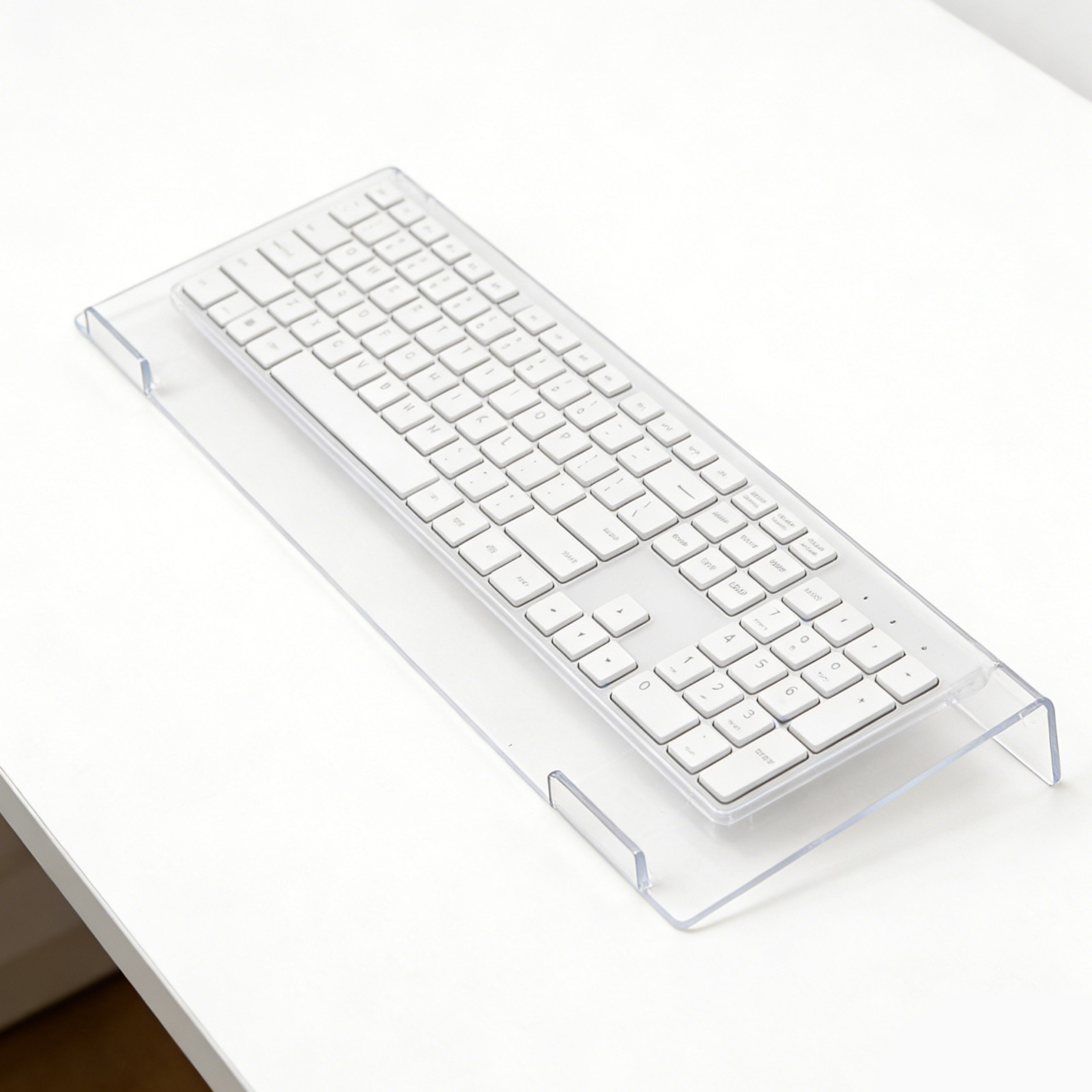 Adjustable Ergonomic Clear Acr - Desk Setup With Keyboard Tray recensie en prijs
