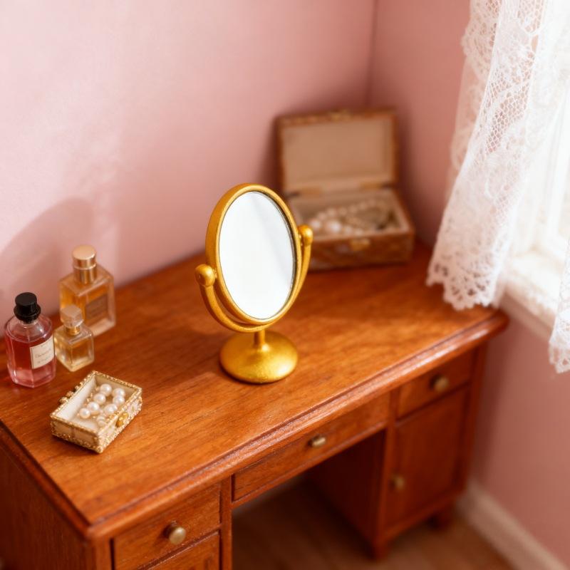 1Pcs Miniature Retro Mirror Dr - Desk Setup Vintage recensie en prijs
