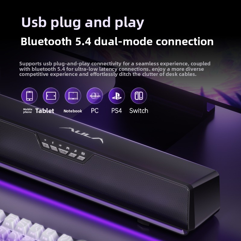 AULA GS6Pro Esports Speaker Bl - Desk Setup With Speakers recensie en prijs