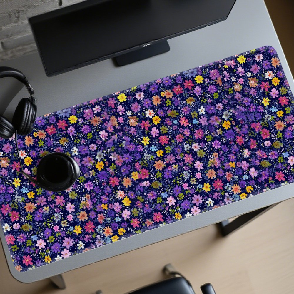 Floral Pattern Desk Mat Large  - Desk Setup Dark recensie en prijs