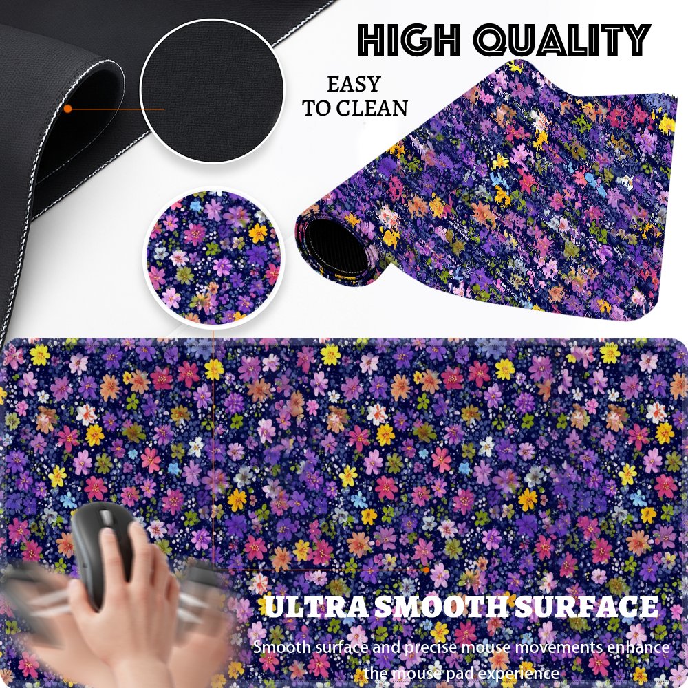 Floral Pattern Desk Mat Large  - Desk Setup Dark recensie en prijs