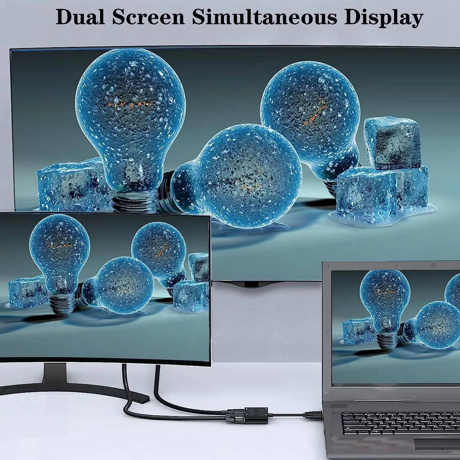 3.5mm Audio and VGA to HDMI-co - Dual Monitor Desk Setup recensie en prijs