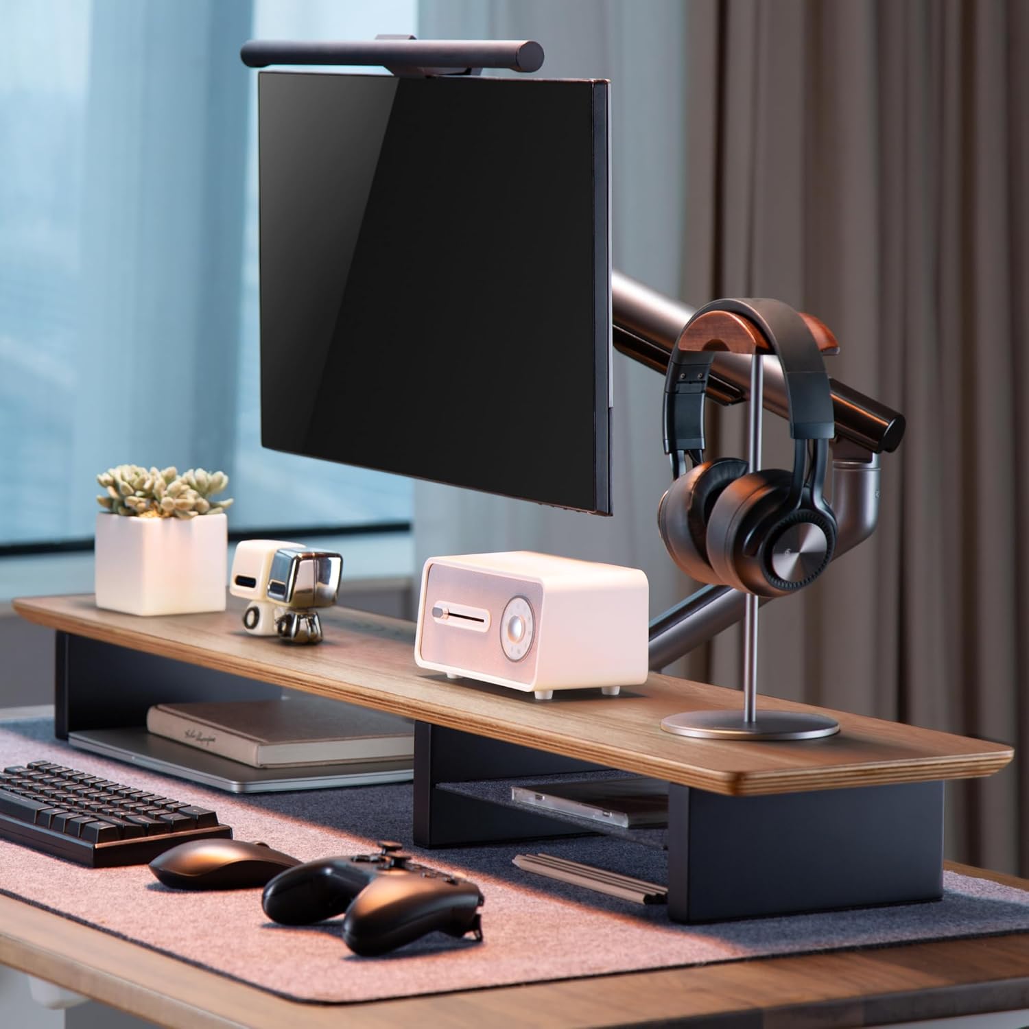 Large Walnut Monitor Stand for - Monitor Riser Wood recensie en prijs