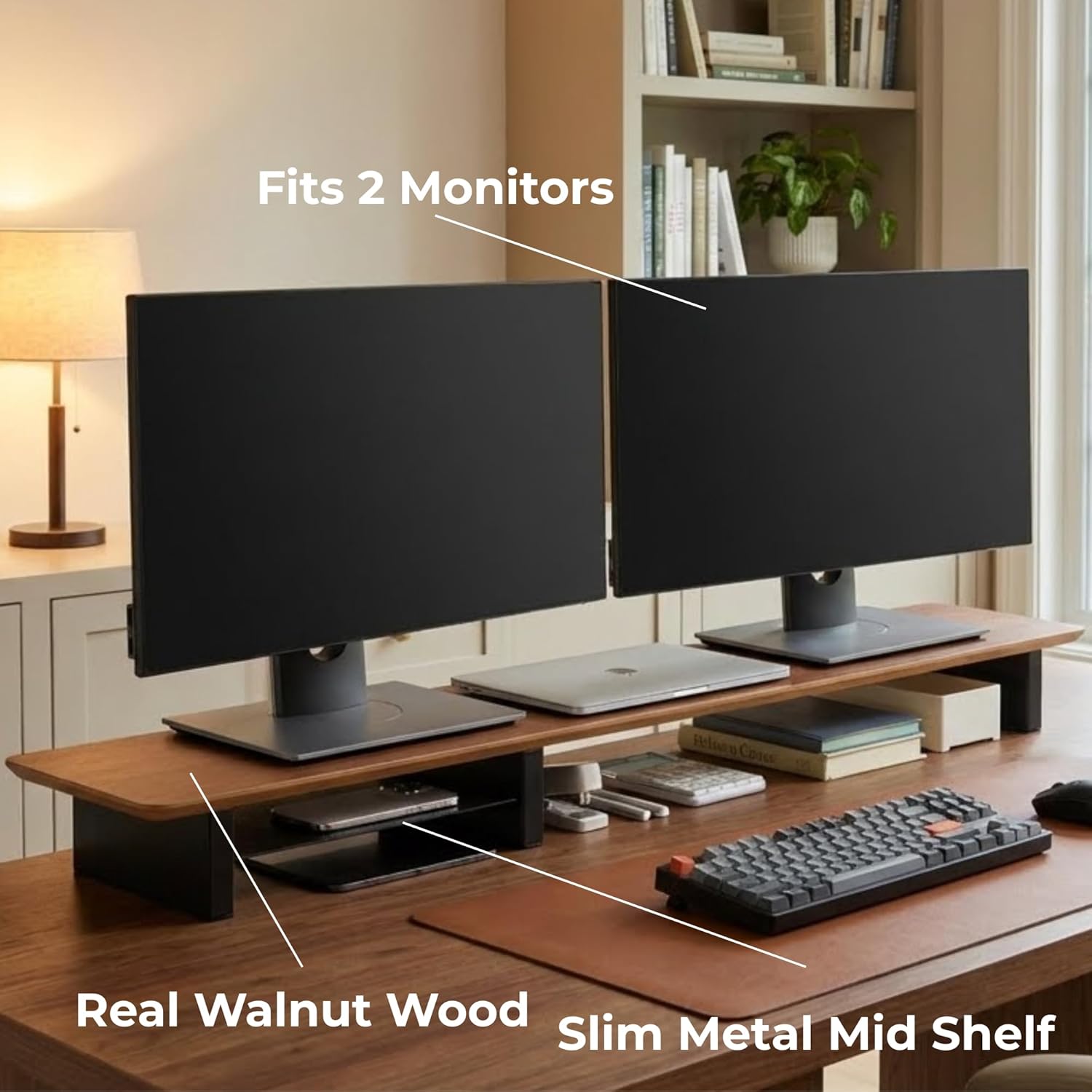 Large Walnut Monitor Stand for - Monitor Riser Wood recensie en prijs