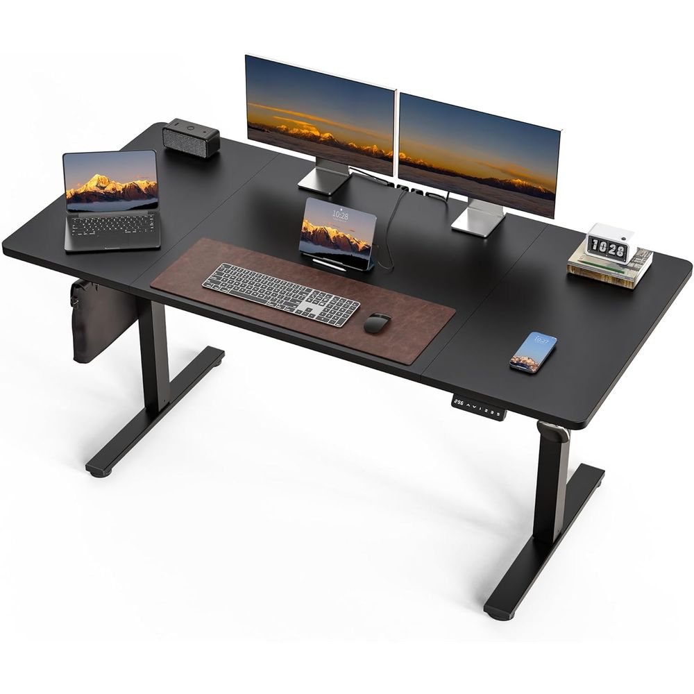 Large 63x30 Electric Adjustabl - Dual Monitor Desk Setup recensie en prijs