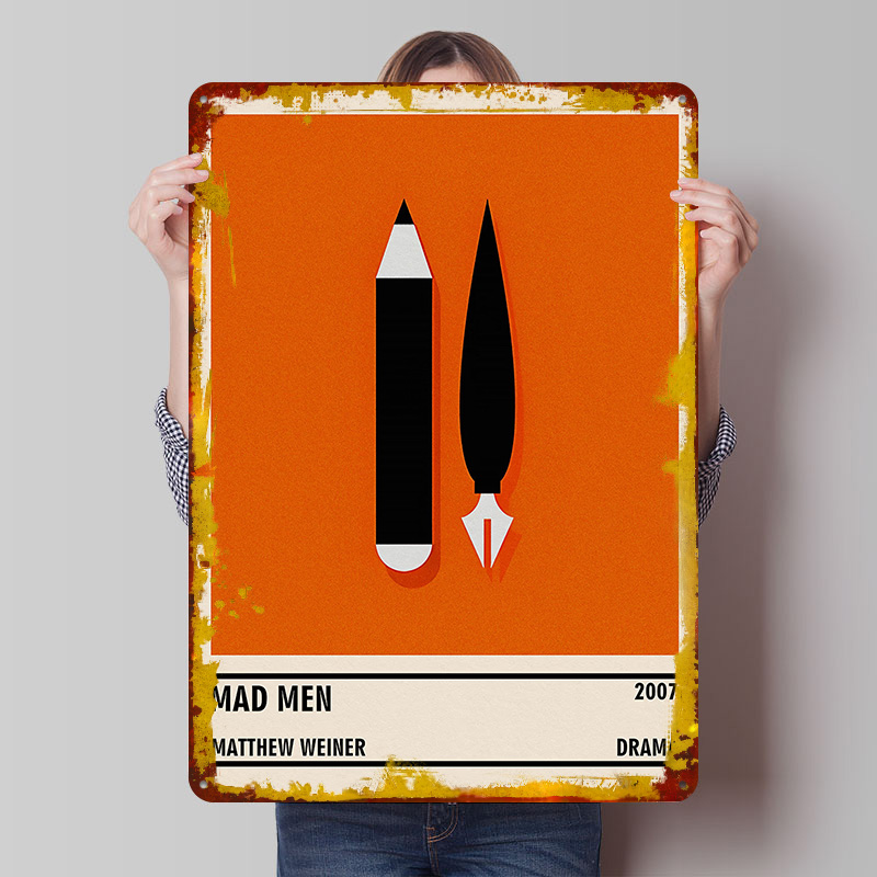 Mad Men Minimalist Tin Plaque  - Desk Setup Poster recensie en prijs