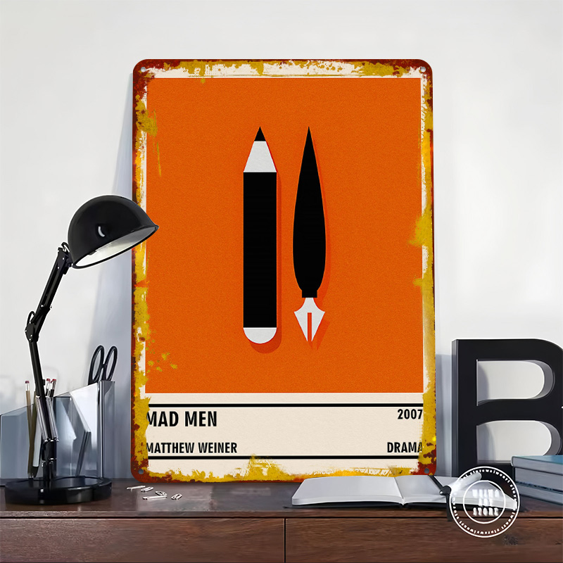 Mad Men Minimalist Tin Plaque  - Desk Setup Poster recensie en prijs